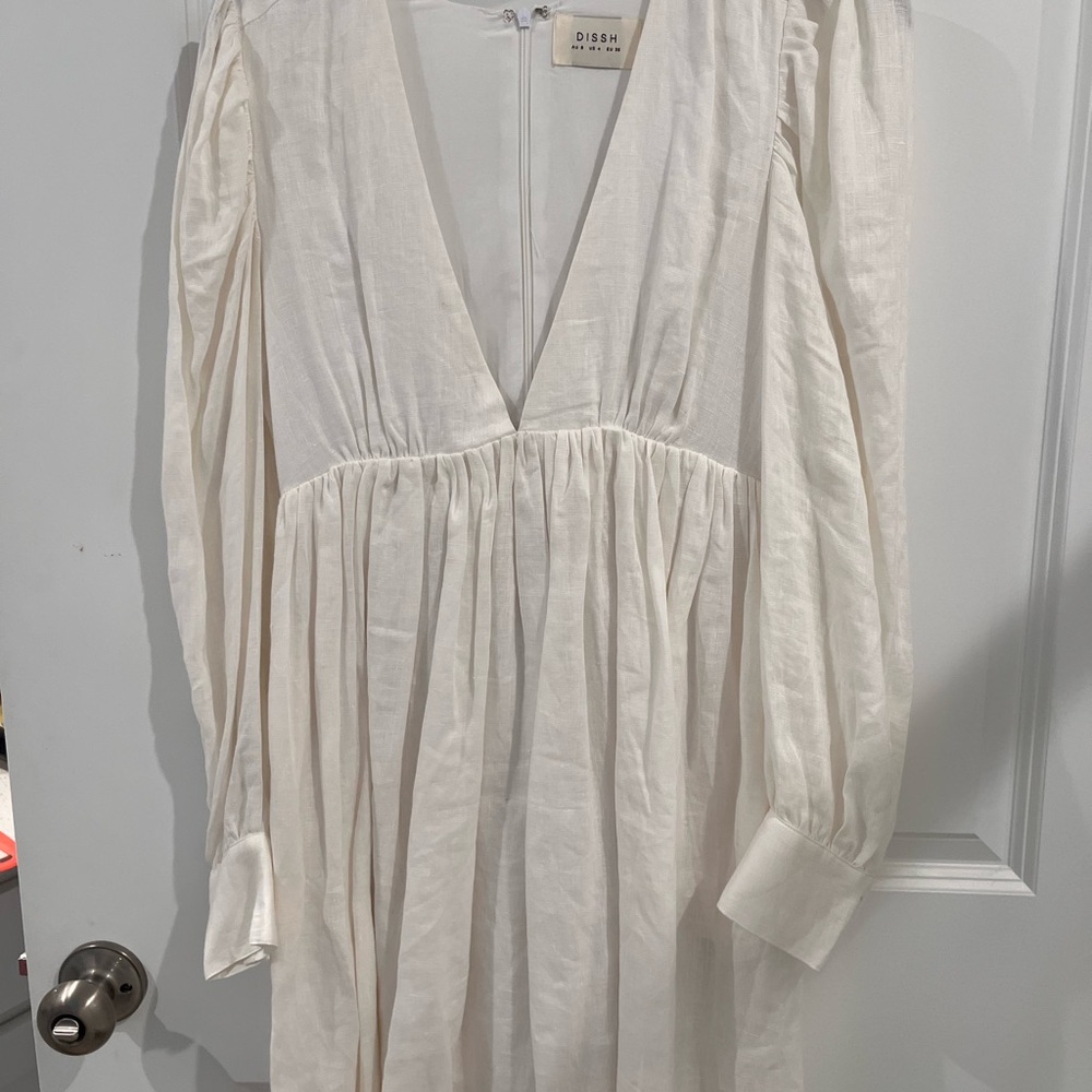 Dissh White Long Sleeve Dress